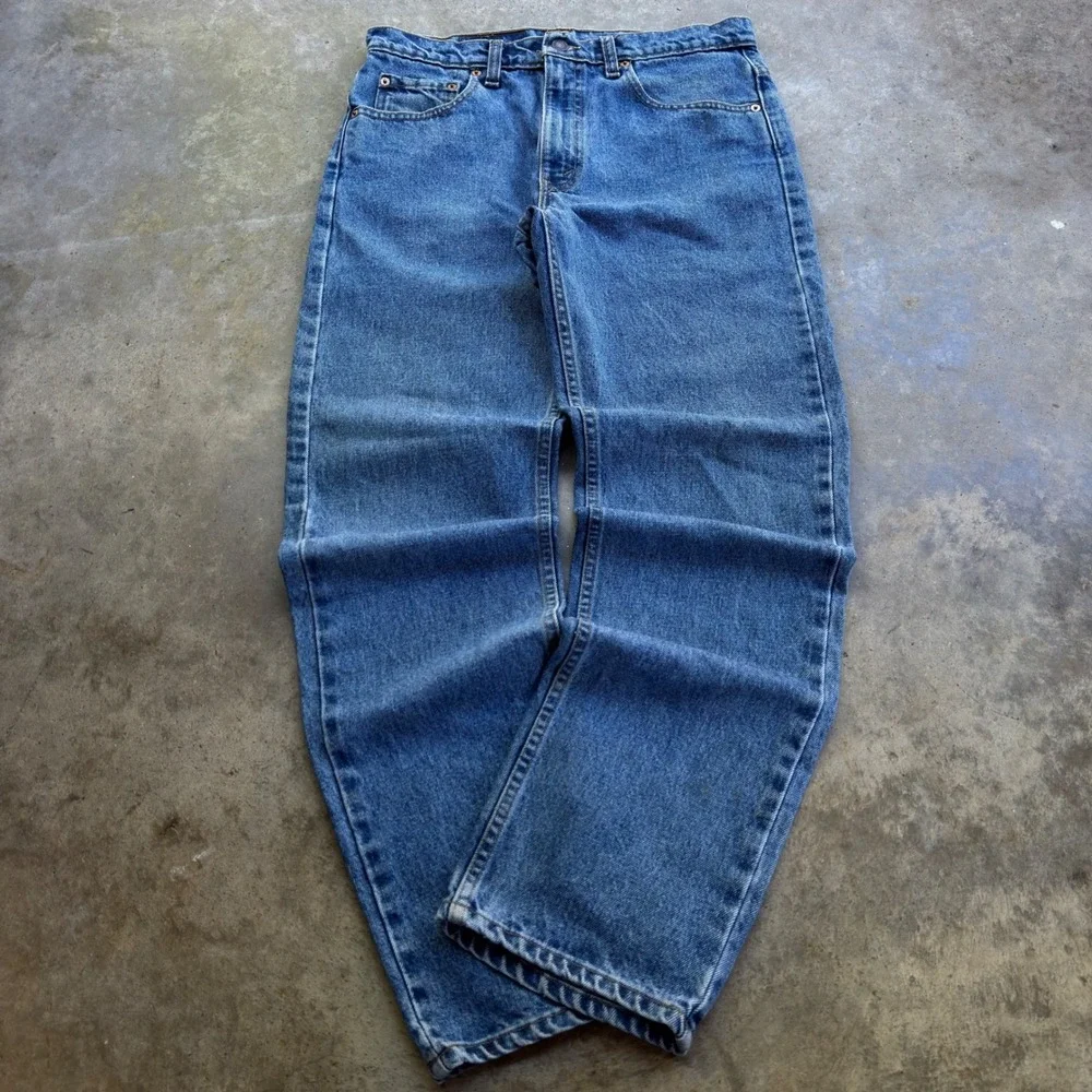 Vintage 90s Levis 505 Straight Leg Workwear Gorpcore Jeans Blue 32x30 (g4a)